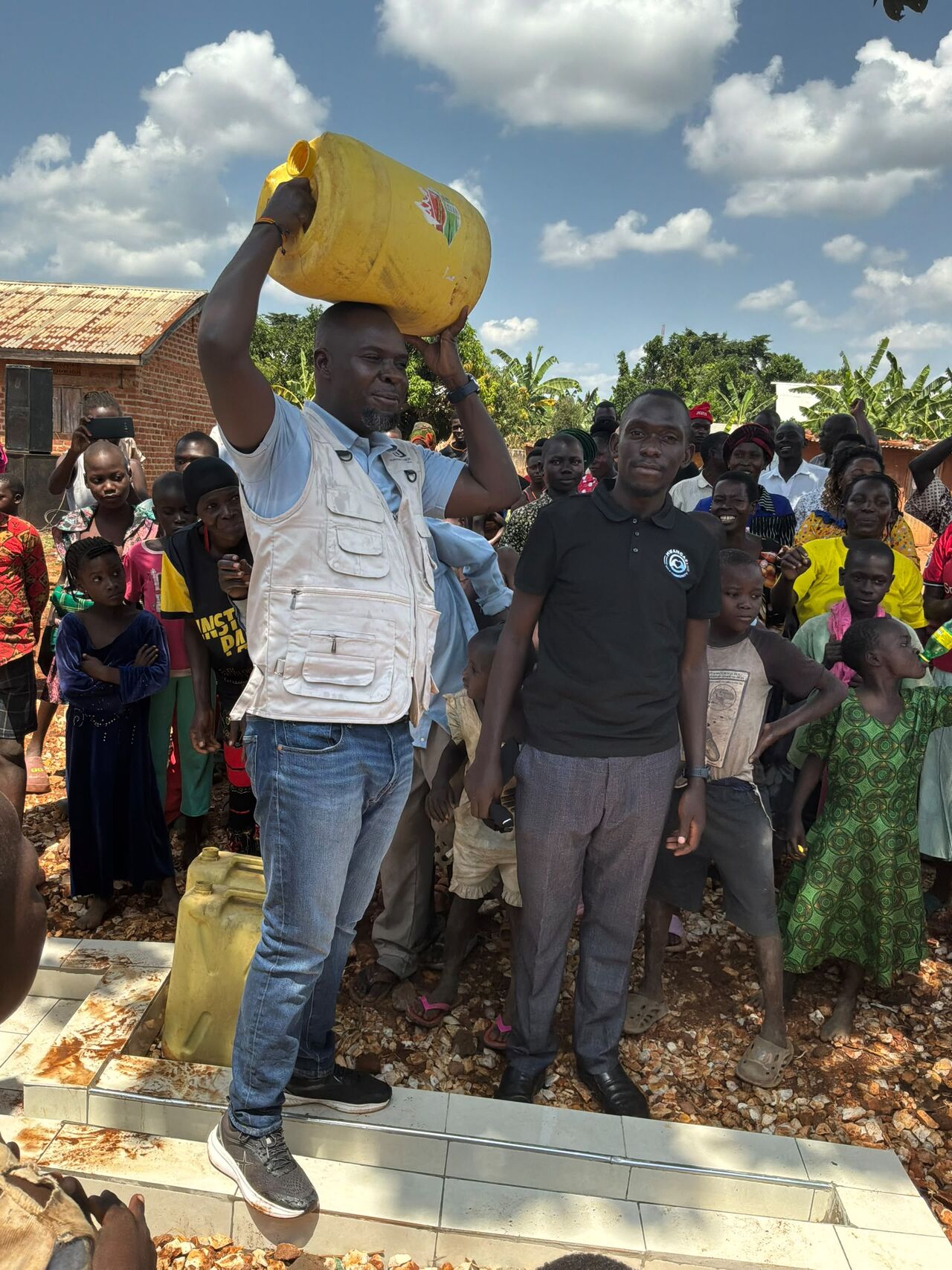 Fredrick Beinomugisha at a community outreach event