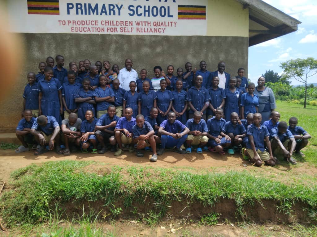 Dr. Cleophus Mugenyi visiting a school project